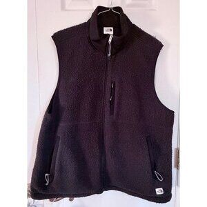 Womens North Face XXl Black Sherpa Fleece Vest